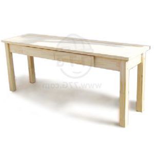 천연 원목 건강 트윈 서랍 책상(사각다리_미송 집성원목)(1.18mm 집성상판) (1500*750*500)