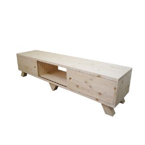 베이직 심플 AV장 (미닫이문)(홍송) (1350*400*500)(1개)