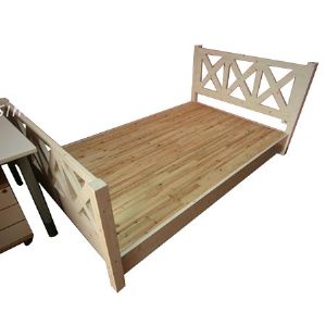 베이직 아르고 원목 침대(슈퍼싱글매트 1100X2000)평상식(소나무) (2140*980*1220)