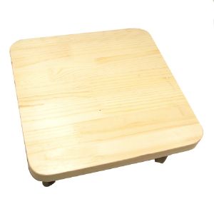 맞춤형 이동식 원목의자(저소음 고무바퀴부착)(스프러스)(400*300*98mm)