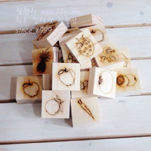 교육용 원목 블럭 과일 채소