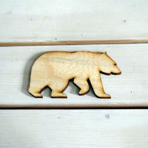 버닝아트 장식물 곰 W 100mm X H 60mm