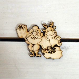 버닝아트 장식물 산타와 루돌프1 W80XH62