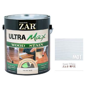 ZAR 울트라 맥스 친환경 우드스테인 1QT(945ml) M01 스노우 화이트
