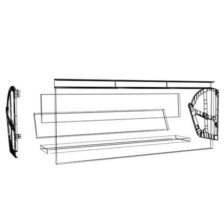 슬림 4단 신발장 깊이 230mm(완제품) 4