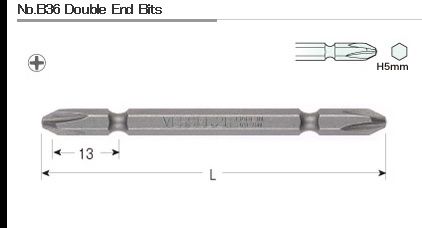 VESSEL BIT PH2 (드라이버비트) BSG36 5mmXL200mm