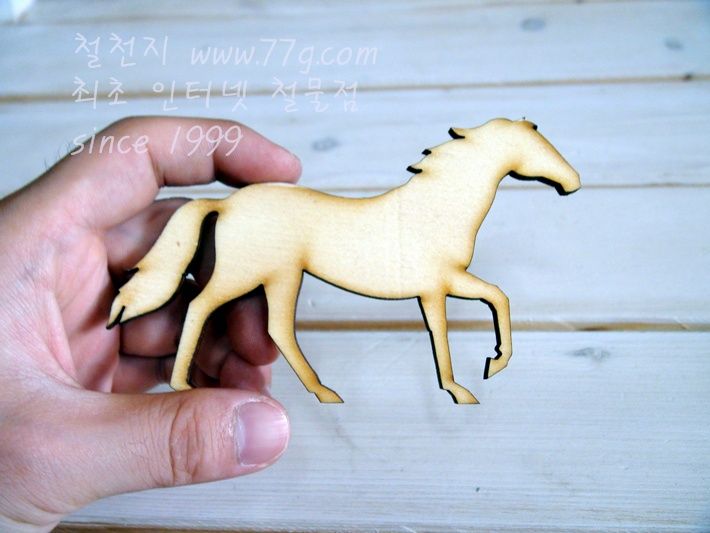 버닝아트 장식물 말 W 120mm X H 75mm