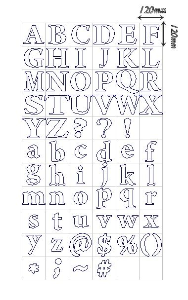 포크아트 (110x110mm) 알파벳 이니셜(initial) 영문 대문자 C