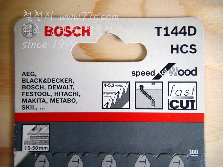 직소날 BOSCH 빠른절단 목재용 T144D