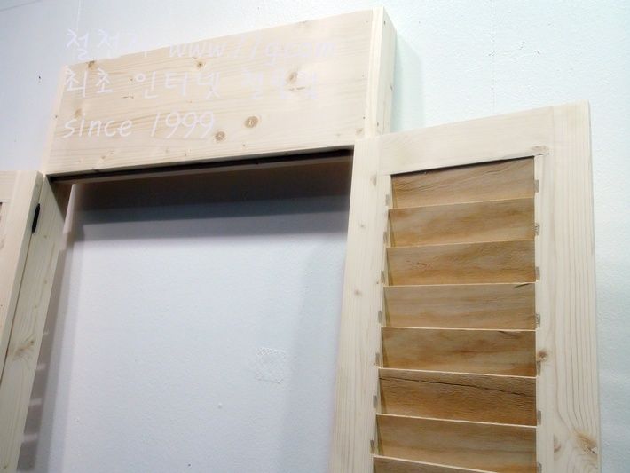 베란다장 원목 갤러리문 18mm