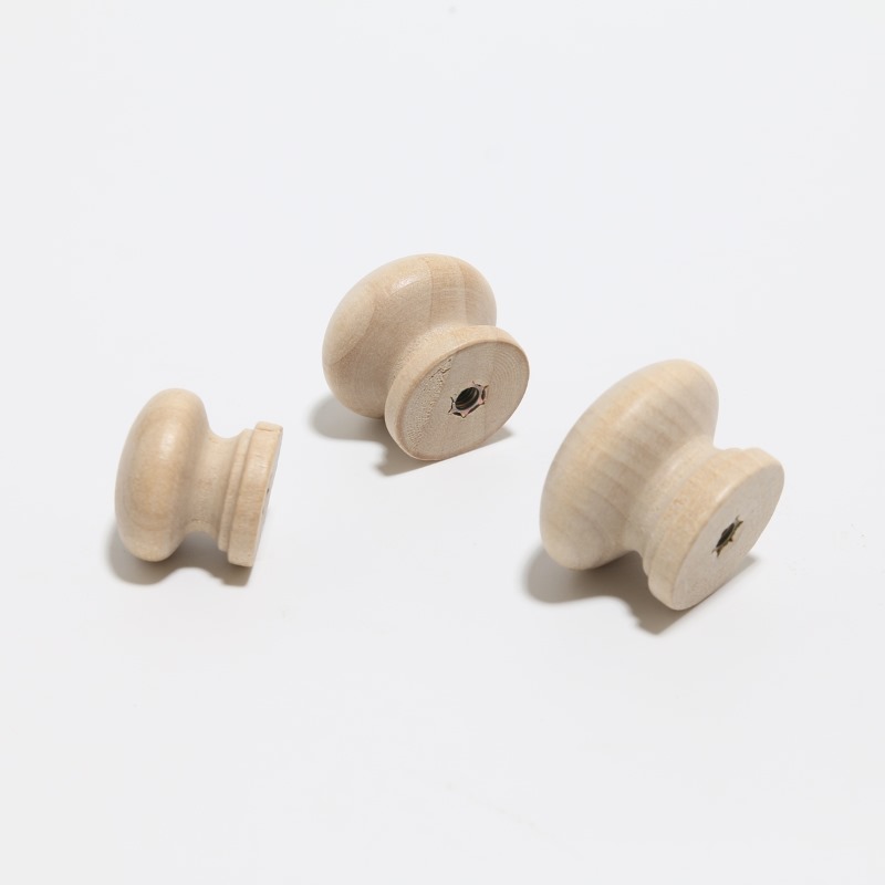 철천지 베이직 원형 1구 원목손잡이 나무 우드 싱크대 서랍장 가구 H21396 (23mm) 2