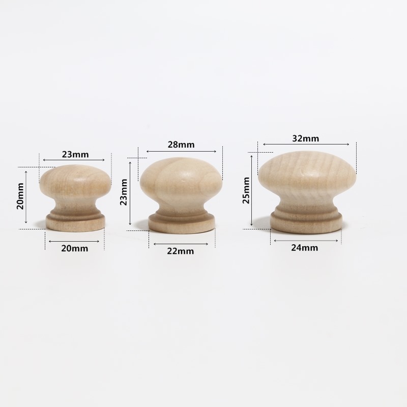 철천지 베이직 원형 1구 원목손잡이 나무 우드 싱크대 서랍장 가구 H21396 (28mm) 3