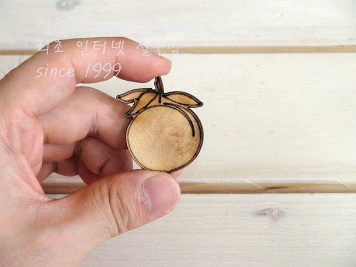 버닝아트 장식물 복숭아1 W30mmXH38mm