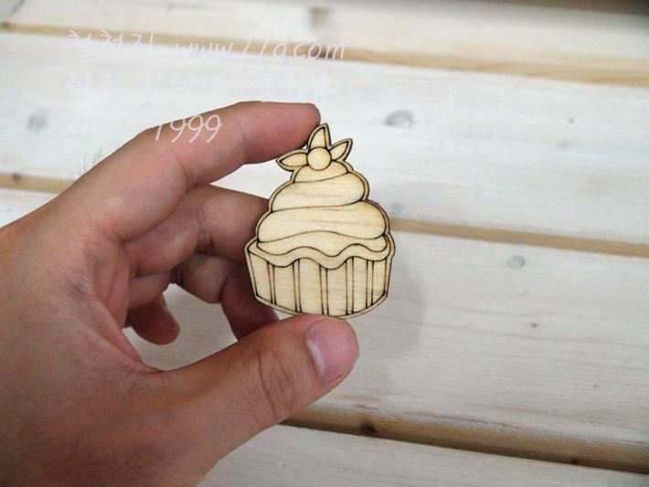 버닝아트 장식물 케이크 W36mmXH47mm