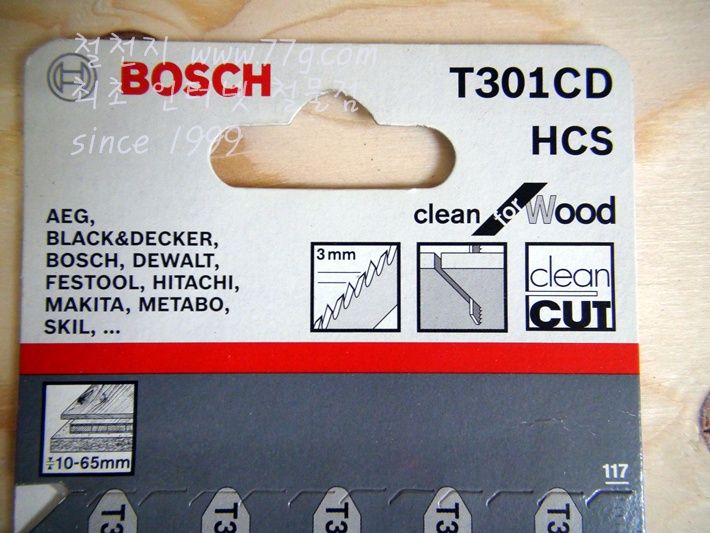 직소날 BOSCH 빠르고 깨끗한절단 목재용 T301CD