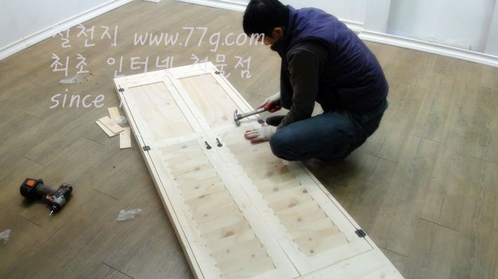 베란다장 원목 갤러리문 18mm