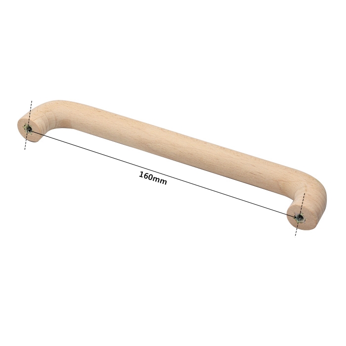 철천지 베이직 2구 원목손잡이 나무 우드 싱크대 서랍장 가구 H21404(160mm) 3