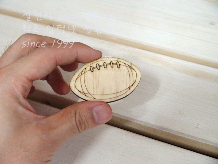 버닝아트 장식물 럭비공 W55mmXH30mm