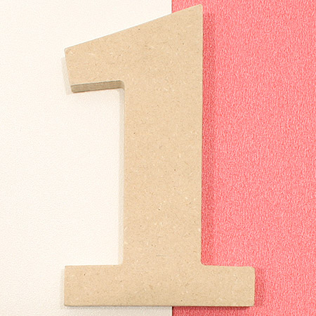 포크아트 (110x110mm) 넘버 이니셜(initial) 1 1