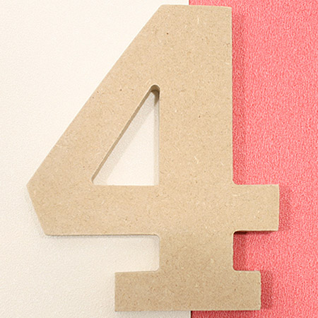 포크아트 (110x110mm) 넘버 이니셜(initial) 4 1