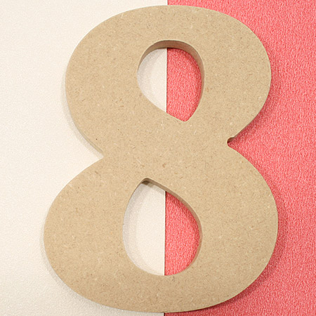 포크아트 (110x110mm) 넘버 이니셜(initial) 8 1