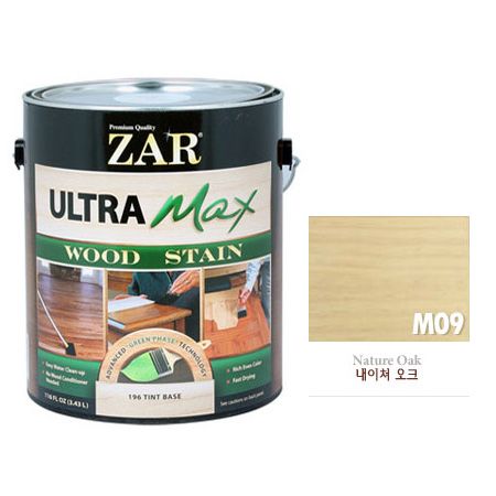 ZAR 울트라 맥스 친환경 우드스테인 250ml M09 내이쳐 오크 1