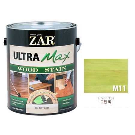 ZAR 울트라 맥스 친환경 우드스테인 500ml M11 그린 티 1