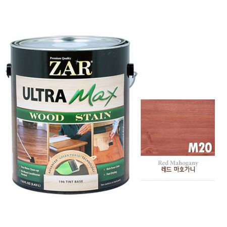 ZAR 울트라 맥스 친환경 우드스테인 500ml M20 레드 마호가니 1