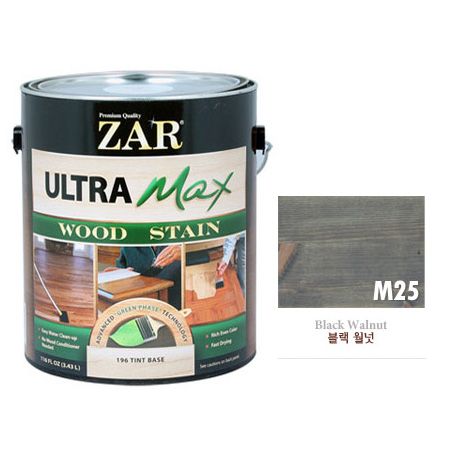 ZAR 울트라 맥스 친환경 우드스테인 500ml M25 블랙 월넛 1