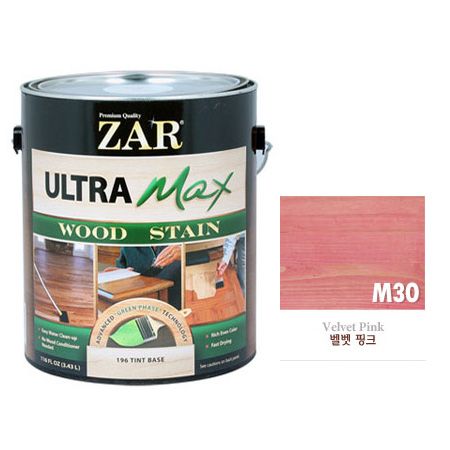 ZAR 울트라 맥스 친환경 우드스테인 250ml M30 벨벳 핑크 1