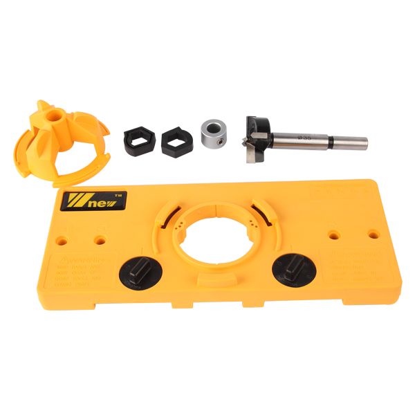 홀쏘 타공 홀 커터 목공용 경첩타공 가이드 지그 세트 1