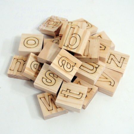 교육용 가베블럭 원목 48x48x18mm 영문소문자 c 1