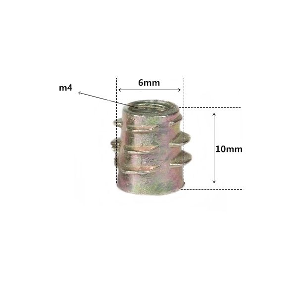 번데기 너트 M4 길이 10mm 2