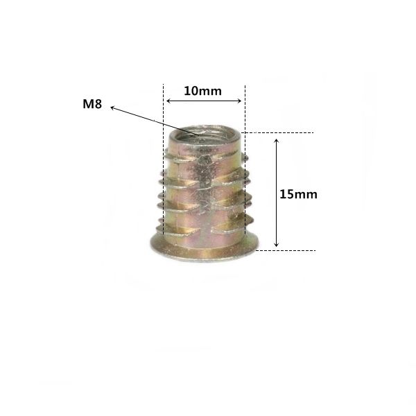 번데기 너트 M8 길이 15mm(턱있음) 2