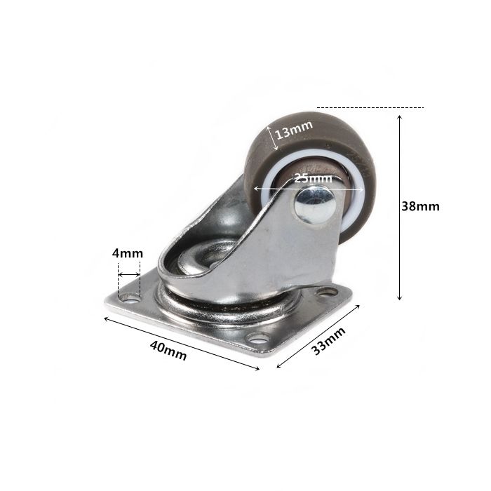 1인치 TPE 저소음 베아링 바퀴 2