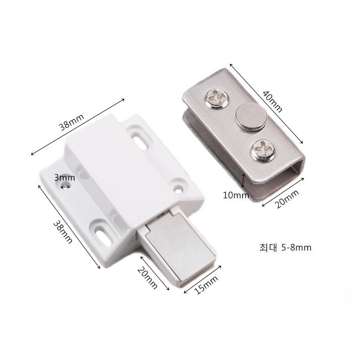 유리문용 자석 원터치 빠지링 2