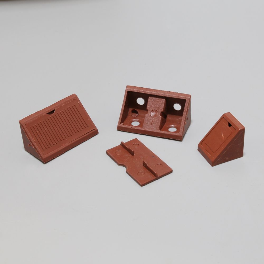 플라스틱 코너 꺽쇠 갈색 (소) 2