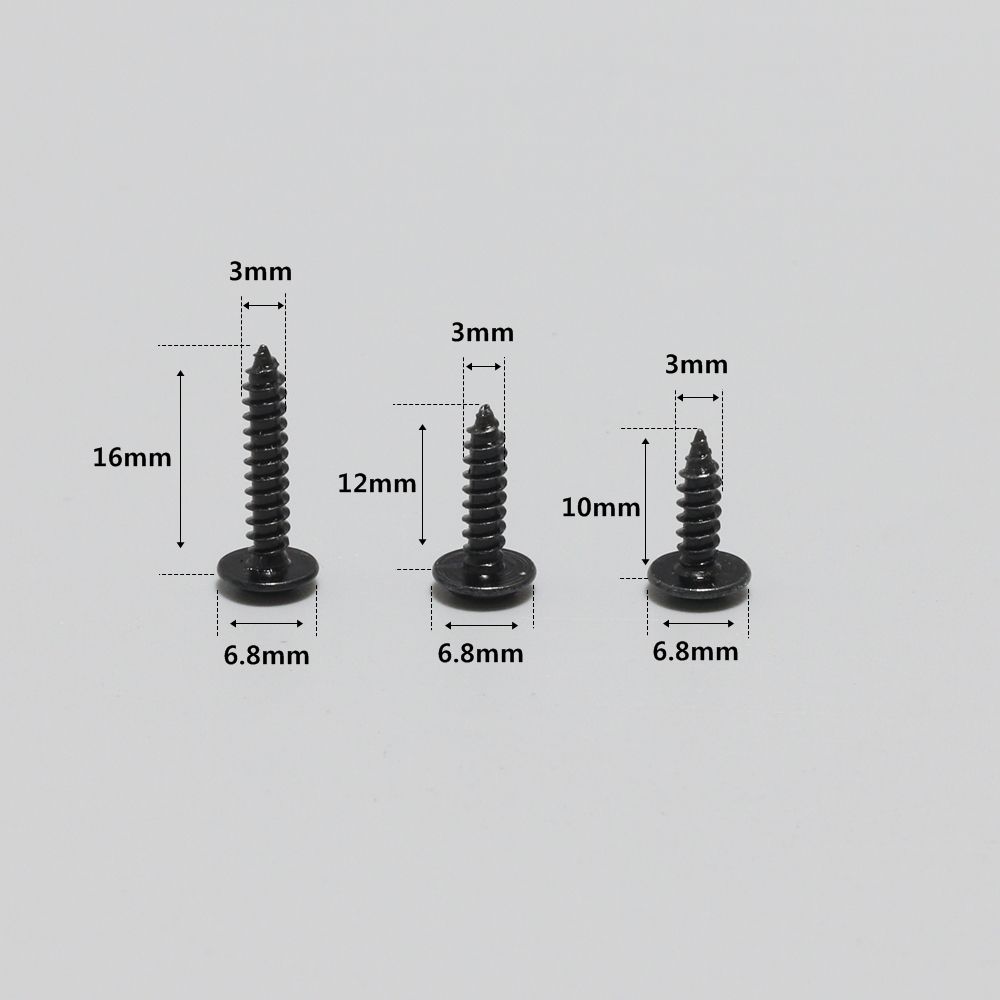 블랙 와샤형 둥근머리 목공피스 3x10mm (20개) 2
