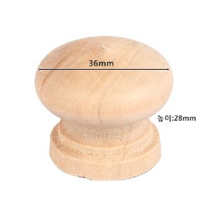철천지 베이직 원형 1구 원목손잡이 나무 우드 싱크대 서랍장 가구 H21396 (32mm) 2