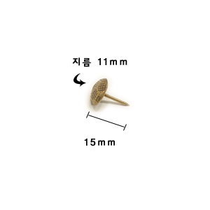 비오 브론즈 체크 압핀 10개 2
