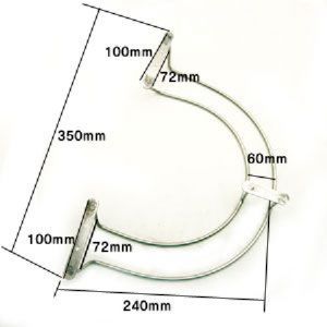 와인잔 걸이 스텐레스 350mm U타입 2