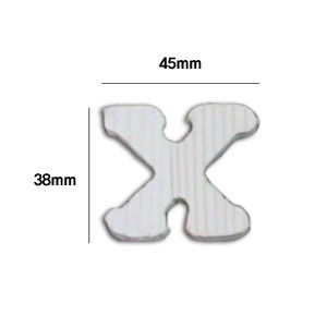 미송 이니셜(5mm) 큐티체 대문자X 2