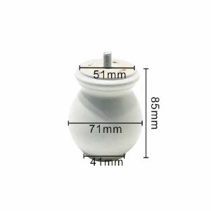 둥근 아이보리 원목다리 85mm 2