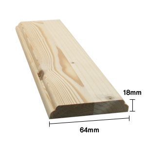 원목 몰딩 양면 101 폭 96mm 두께 18mm 2