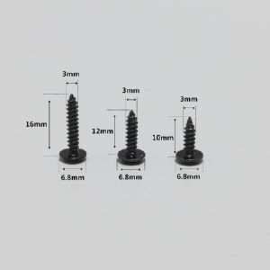 블랙 와샤형 둥근머리 목공피스 3x16mm (20개) 2