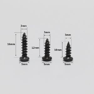 블랙 둥근머리 피스 3x10mm (20개) 2