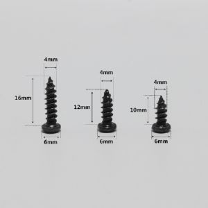 블랙 둥근머리 피스 4x12mm (20개) 2