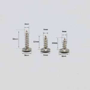 실버 와샤형 둥근머리 피스 4x10mm (20개) 2